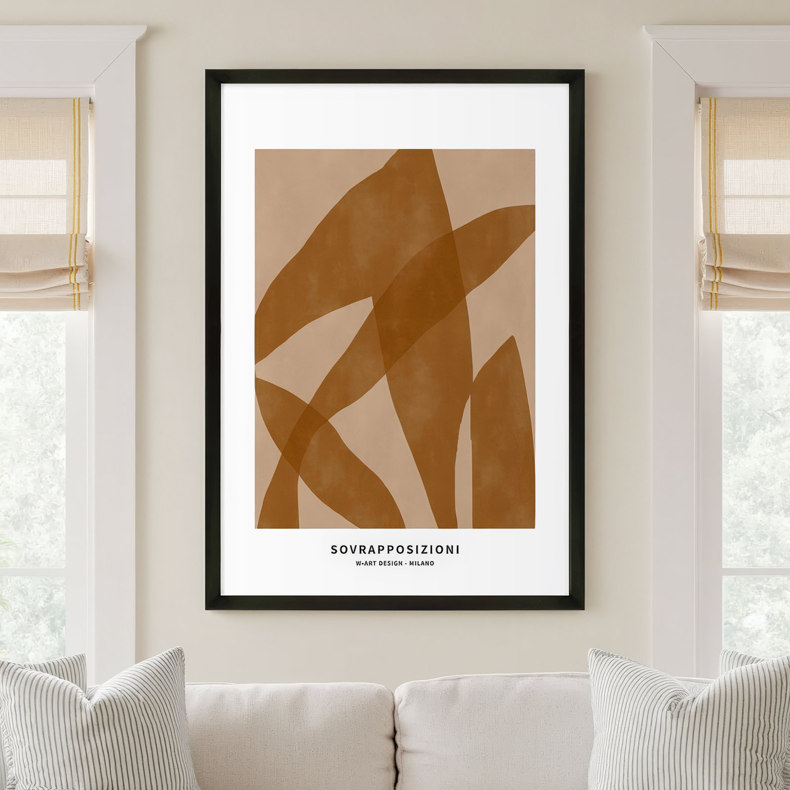 Zabini "Marine Flora 4" Print, Black, 50" H x 35" W x 1.25" D