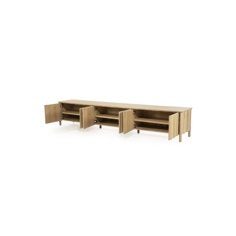 Jake 6-Door Media Unit, Oak Wood