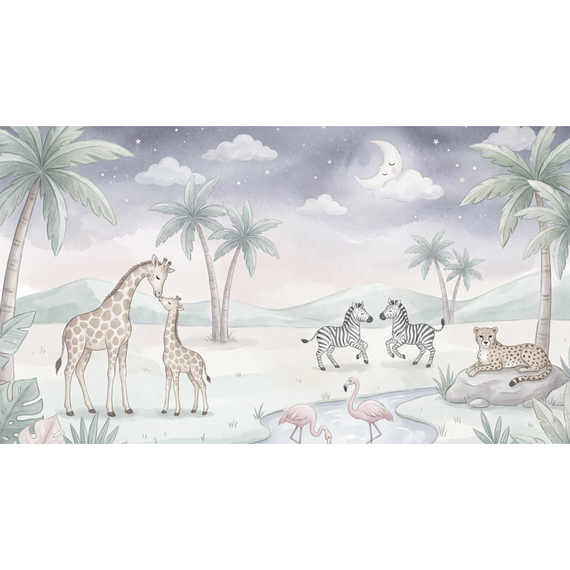 Papier peint fantaisiste papier peint fantaisiste tropical, Non-Woven Nonpasted, 140" x 108"