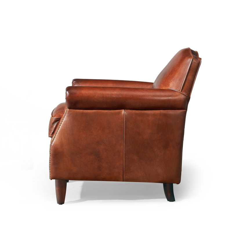 Fauteuil club en cuir Bromwell