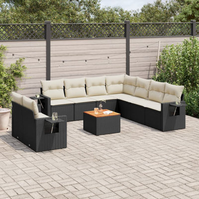 Ensemble de canapé de jardin modulaire en rotin PE Vidaxl