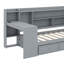 Lit de jour en bois avec tiroirs, ports USB et bureau-264375163-264375162