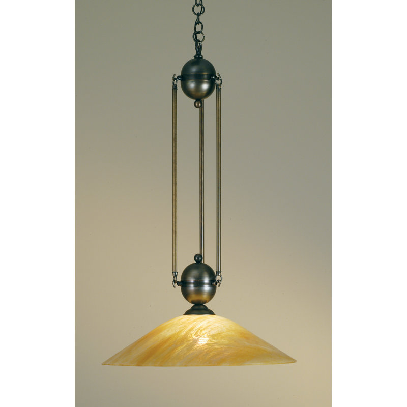 Luminaire suspendu conique à 1 lumière Revival