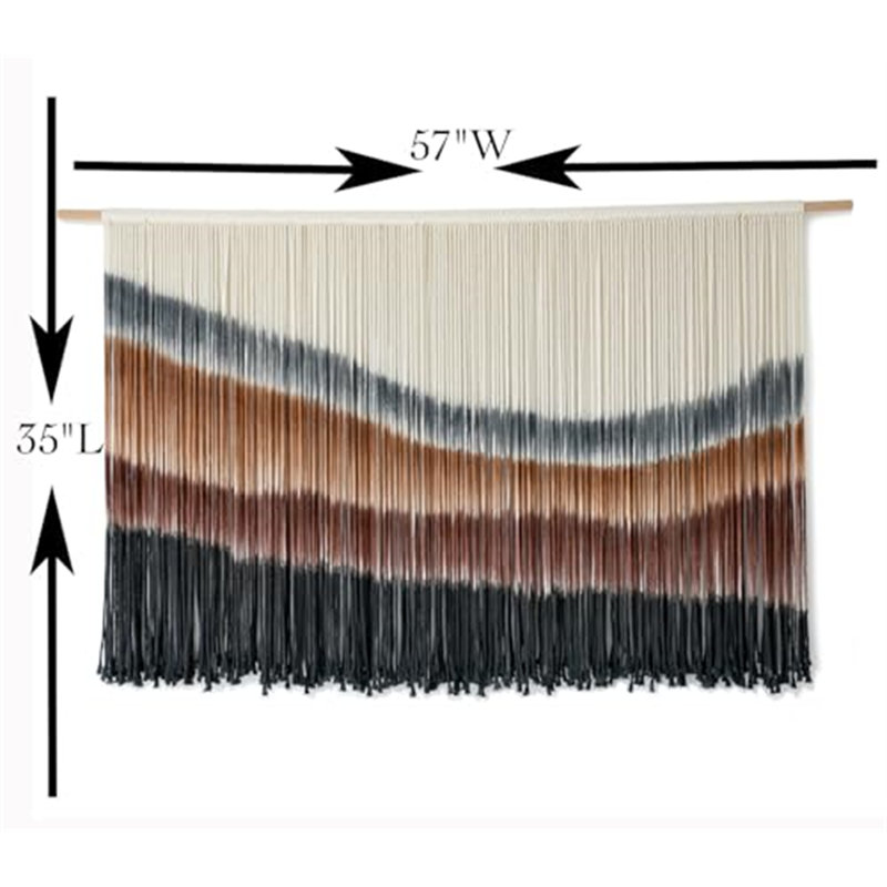 Tapisserie «Tie-Dye» à grande échelle en macramé Flber