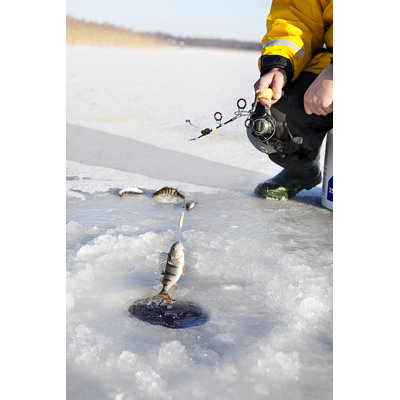 Pêche sur la glace - photographie sur toile tendue