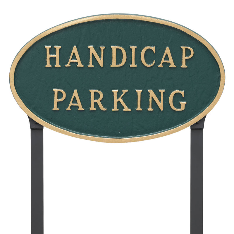 Sign with Lawn, Hunter Green/Gold
