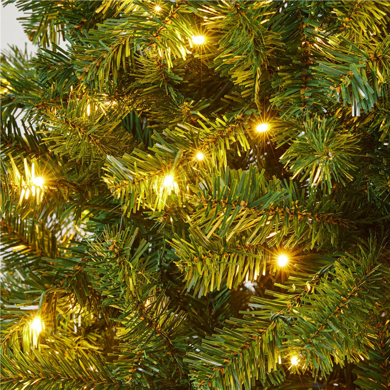 Sapin de Noël artificiel pré-éclairé avec lumières chaudes DEL