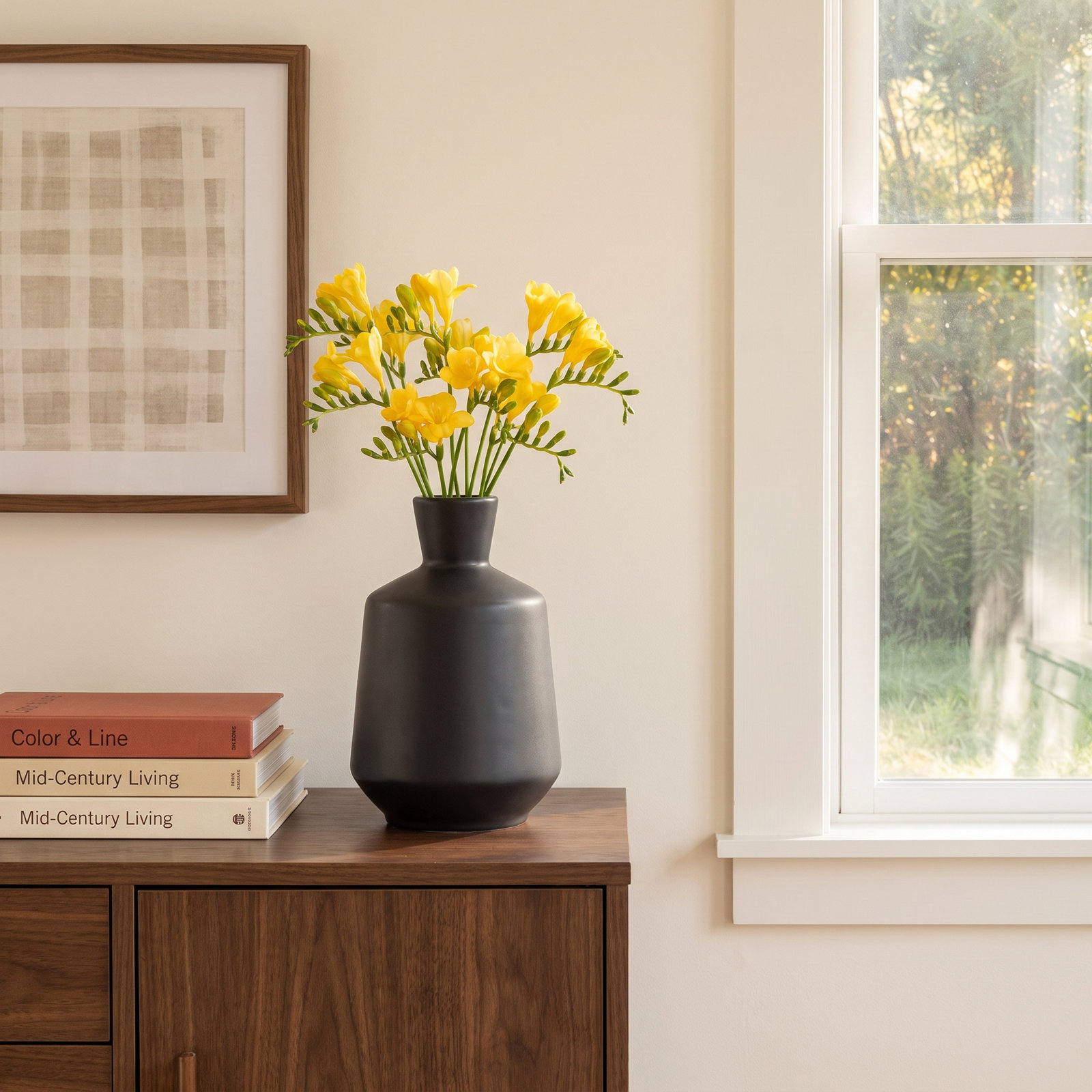 Mable Table Vase, Black