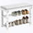 Shoe Bench with Cushion and Adjustable Shelves-243752832