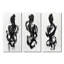 Silhouette de femme minimaliste I - Collection de 3 grands panneaux modernes sur toile-560257394-560257392-560257397