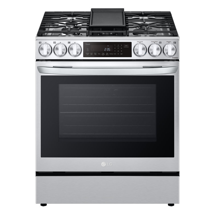 6.3 cu. ft. Smart wi-fi Enabled ProBake Convection InstaView Dual Fuel Slide-In Range with Air Fry, 30" Cabinet