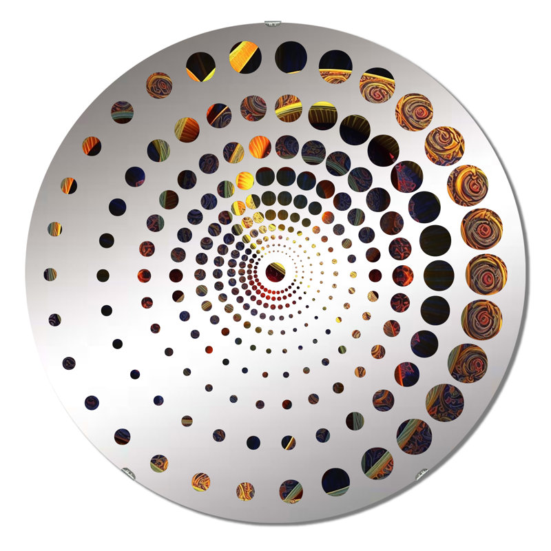 Lathena - Miroir mural spiralé, 23,6 po x 23,6 po