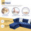 Canapé-lit modulaire en forme de L avec accoudoirs avec repose-pieds Asher-521606267