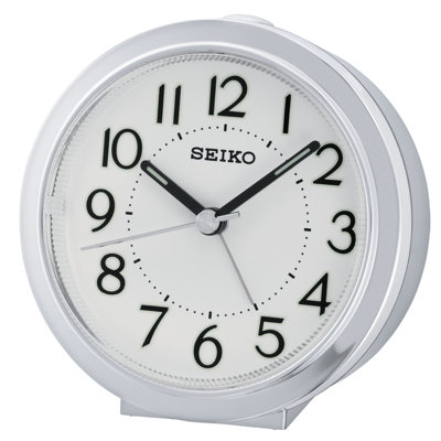 QHE146SLH Alarm Clock, Silver-Tone
