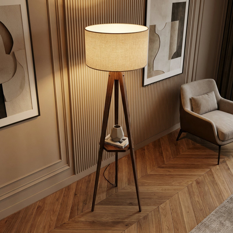 Lampe sur pied brune Metropolis