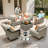High Quality Pe Rattan Outdoor Sofa With Coffee Table And Rocking Chair 8-Piece Set-2025570629