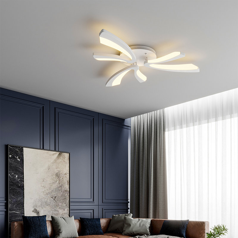 LED Semi Flush Mount, Gold