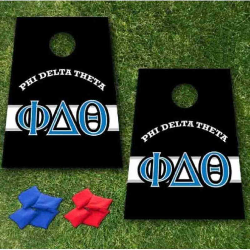 VictoryStore.com Solid Wood Cornhole Set, Phi Delta Theta