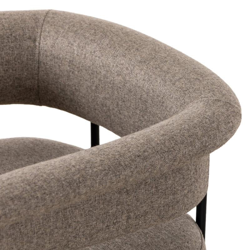 Carrie Upholstered Arm Chair,  Amber/Yellow