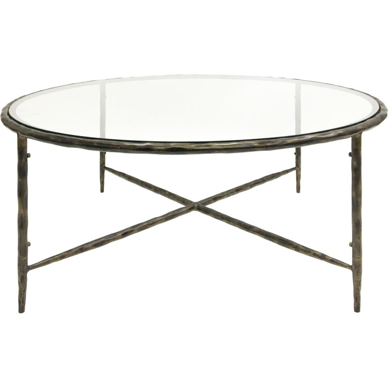 Destri Glass Top End Table