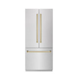 ZLINE Autograph 36 in. Black Stainless Refrigerator w/ Gray & Bronze Accents