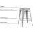 24" Backless Distressed White Metal Bar Stools - Industrial, Rustic, Vintage, Counter Height | Gift Idea-1153375684-1153375682