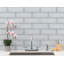 Carreau de mosaïque murale en verre brillant 4 po x 12 po Ackland Rivella Subway-90566932