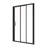 48" W x 70" H 3-Panel Sliding Framed Shower Door - SGCC Tempered Glass & Matte Black Frame-124881550
