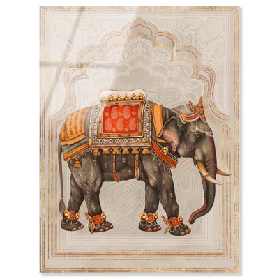 Décoration murale Elephant Queen en acrylique par Art Remedy, prête à être accrochée