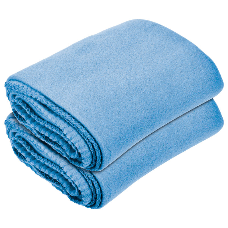 Jeté polaire 50 po x 60 po, Bleu clair