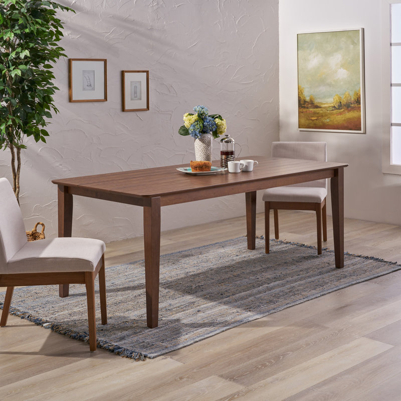  Dining Table with Square Leg, Elegant Dining Table for Dining Room and Kitchen, Walnut