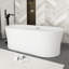 Baignoire autoportante 67 po en acrylique blanc