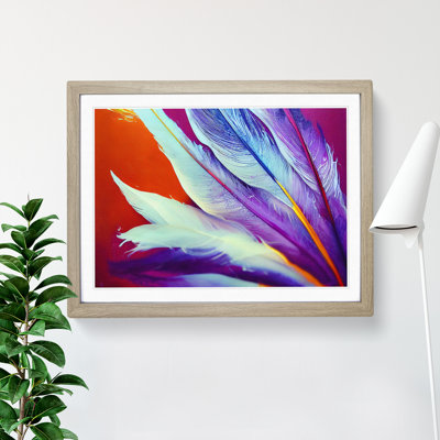 XH1022-9682X Vivacious Bird Feathers - Single Picture Frame Print
