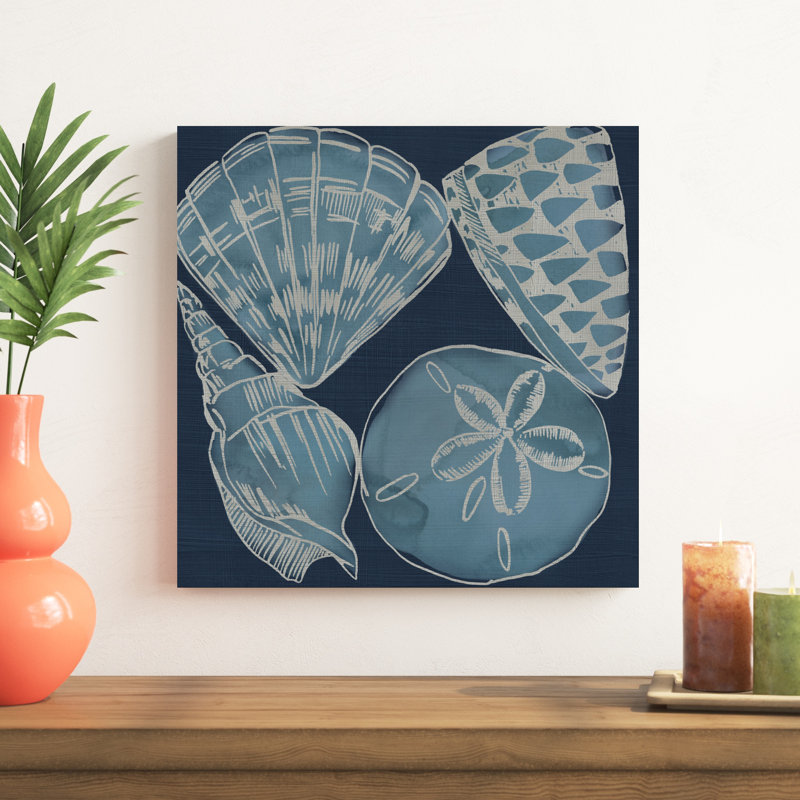Coquillages marins IV, H 20 po x l 20 po