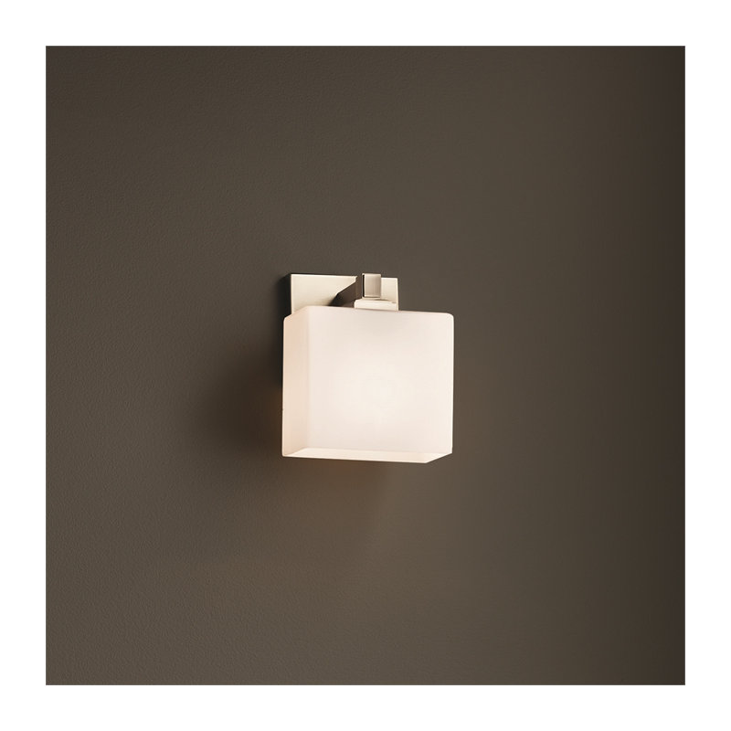 Casson LED Armed Sconce, Polished Chrome, Almond