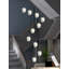 Nellee 120inches long Crystal Chandeliers 10-lights Black Ceiling Light Dimmable 3000-6000k