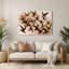 Oiseaux, art mural en métal beige-1217733520