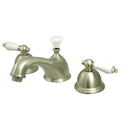 Widespread Bathroom Faucet with Drain Assembly