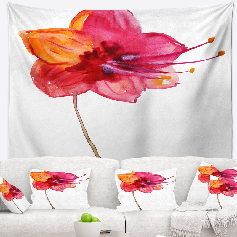 Tapisserie florale à deux tons, H 68 po x l 80 po