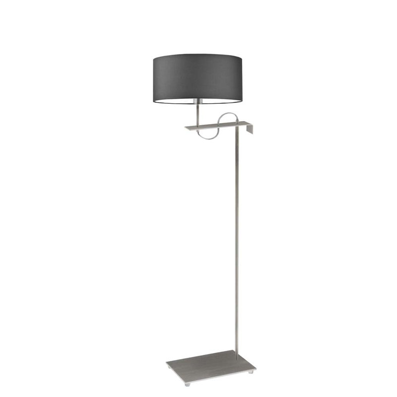 Arlesia 160cm Swing Arm Floor Lamp with USB, Graphite, Silver