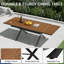 Arysta Rectangular Steel Extendable Outdoor Dining Table - 240.03 cm W 95.25 cm D-346881605