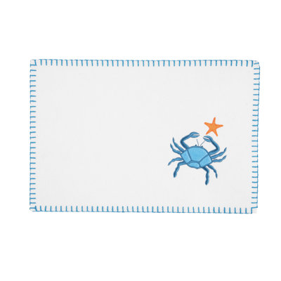 Crab Felt Placemats Set of 6