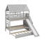 Lit simple superposé au dessus d'un lit simple avec lit gigogne-986259152
