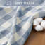 140×200cm Gingham Tassel Tablecloth, Water Resistant Wipeable Linen Look Cover-1013742716