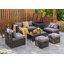 Ensemble de meubles de patio en rotin 8 pièces Ebern Designs-974611908-974611905