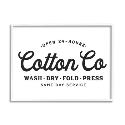 " 24 Hour Cotton Co. Laundry Same Day Service " by Lettered And Lined