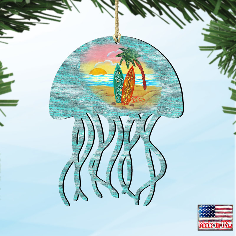 Ornement en forme de jellyfish paysages