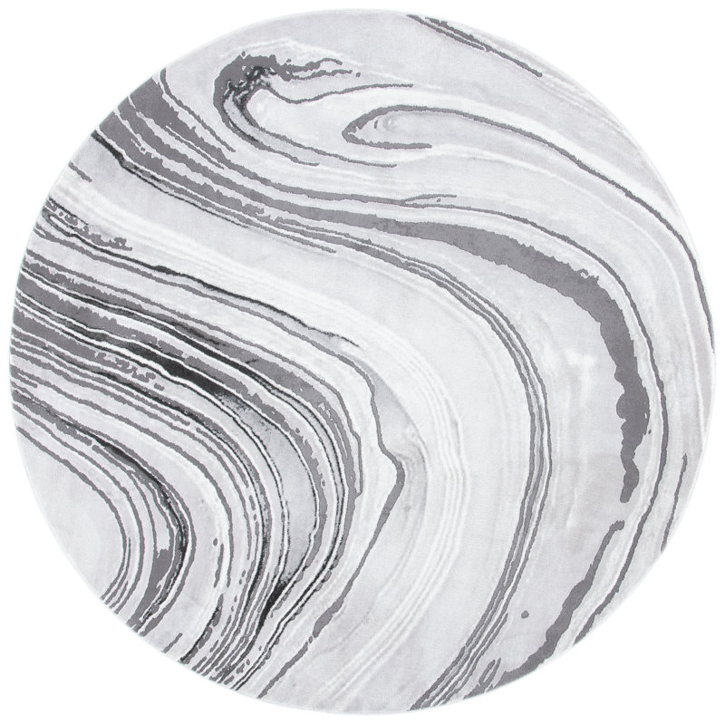 Priam Performance Abstract Rug, Round 6'7"