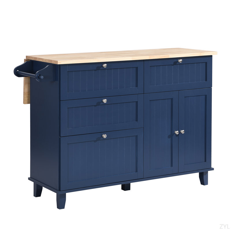 Ensemble d'îlot de cuisine avec abattant et 2 sièges, ensemble de table de salle à manger avec armoire de rangement, tiroirs et porte-serviettes Topmax Farmhouse