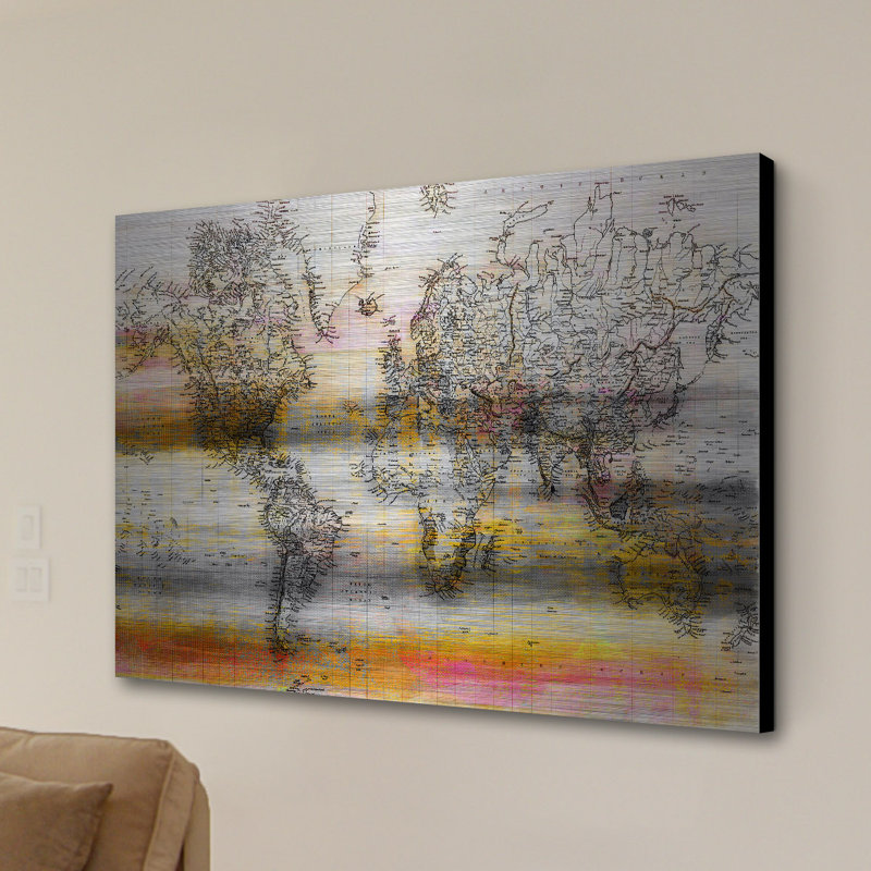 " Topographical Map " by Parvez Taj, 16" H x 24" W